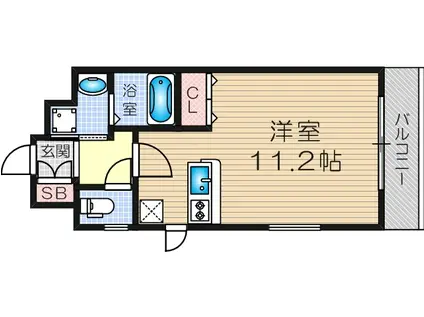 エヴァステージ梅田ウエスト(ワンルーム/8階)の間取り写真