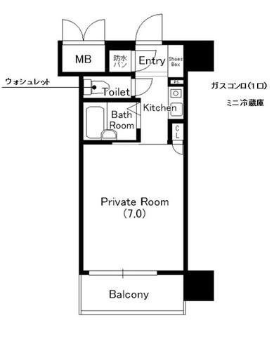 シティライフ新大阪(1K/3階)の間取り写真
