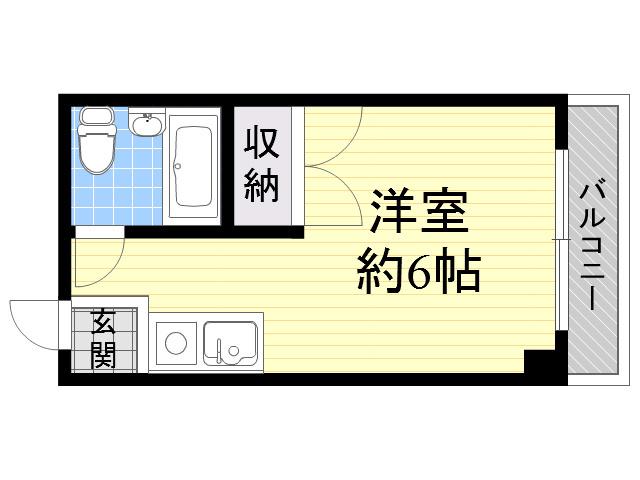 ヌーベルミツヤ(ワンルーム/4階)の間取り写真