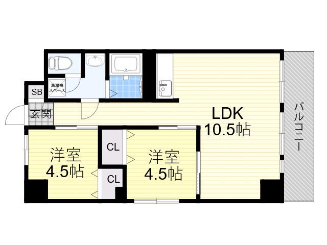 パークアベニュー(2LDK/3階)の間取り写真