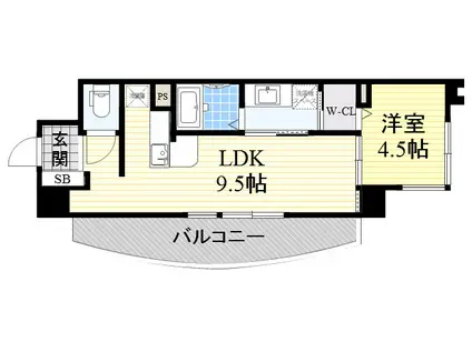 幸 COURT TSUKAMOTO(1LDK/3階)の間取り写真