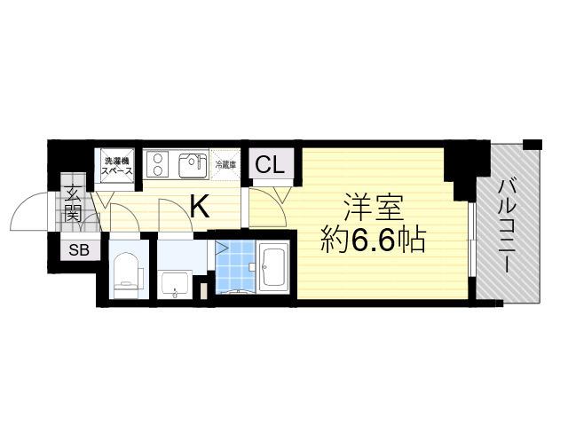 プレサンス塚本グランゲート(1K/9階)の間取り写真