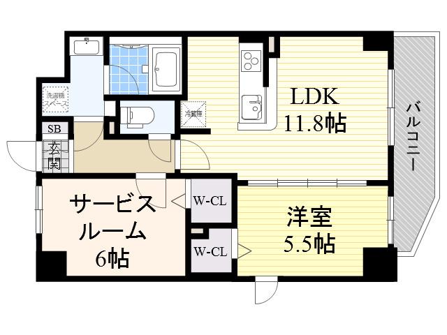 REIWANITY PLACE(1SLDK/2階)の間取り写真