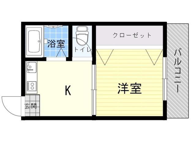 第7坂田ビル(1K/4階)の間取り写真