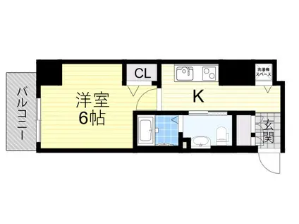 セオリー大阪フルール(1K/5階)の間取り写真