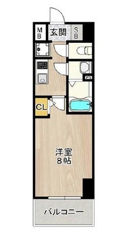 PHOENIX新大阪(1K/13階)の間取り写真