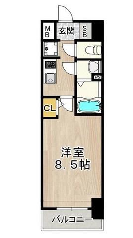 PHOENIX新大阪(1K/9階)の間取り写真
