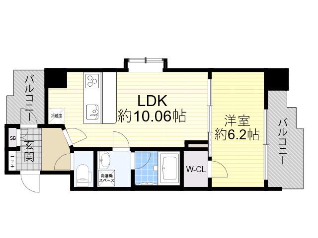 スプランディッド新大阪Ⅴ(1LDK/3階)の間取り写真