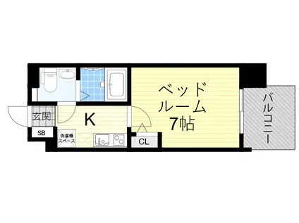 セレニテ三国プリエ(1K/9階)の間取り写真