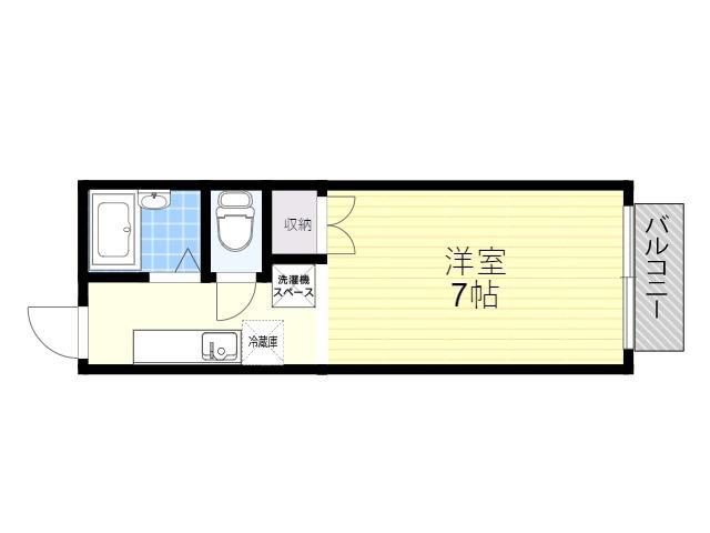 グリーンライフ塚本(1K/1階)の間取り写真