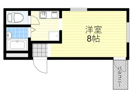 グローリーハイツ山本(ワンルーム/4階)の間取り写真