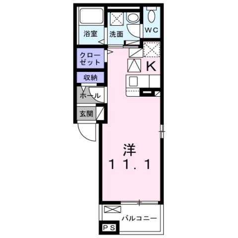 シャルマン・トレーズ(ワンルーム/1階)の間取り写真
