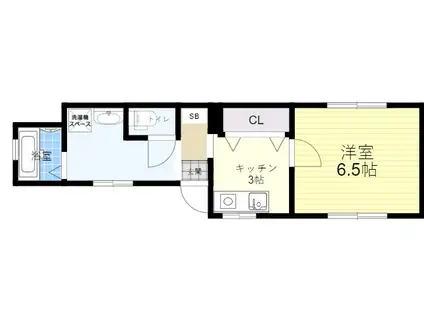 サンリバー塚本(1K/5階)の間取り写真