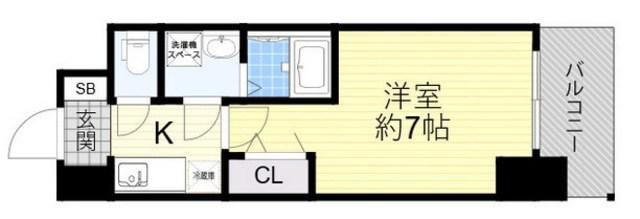 ライジングメゾン新大阪サウス(1K/9階)の間取り写真