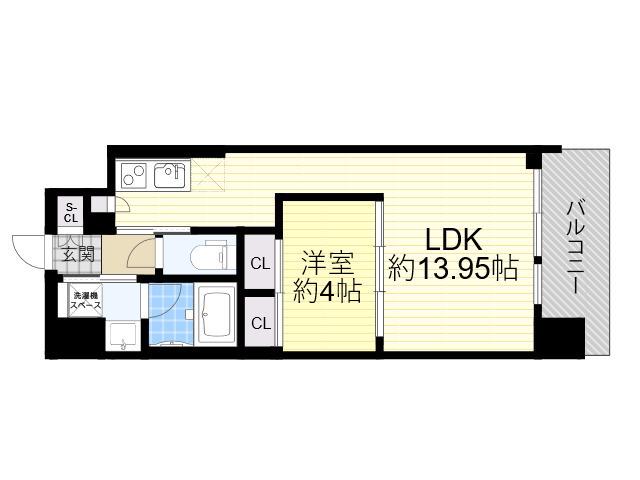 プレジオ新大阪EURO(1LDK/7階)の間取り写真