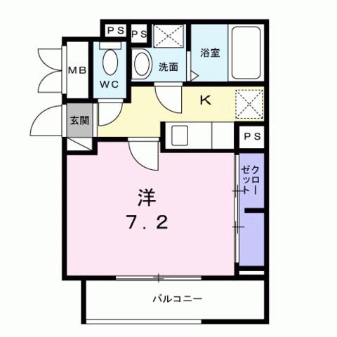 ラグーナ ルカ(1K/2階)の間取り写真