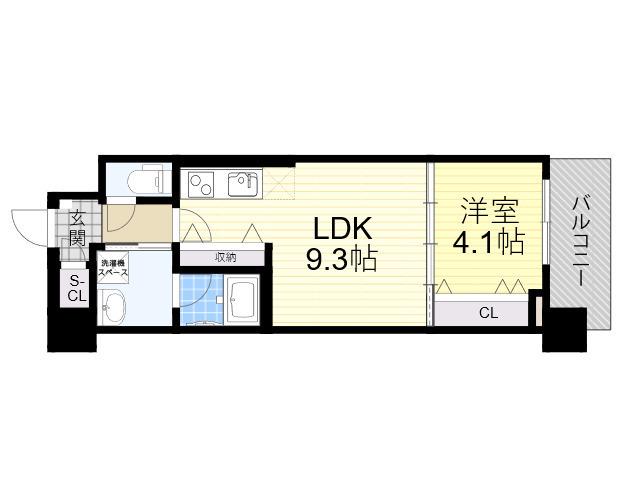 スプランディッド8(1LDK/7階)の間取り写真