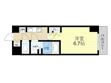 ザ・パークハビオ塚本(1K/10階)の間取り写真