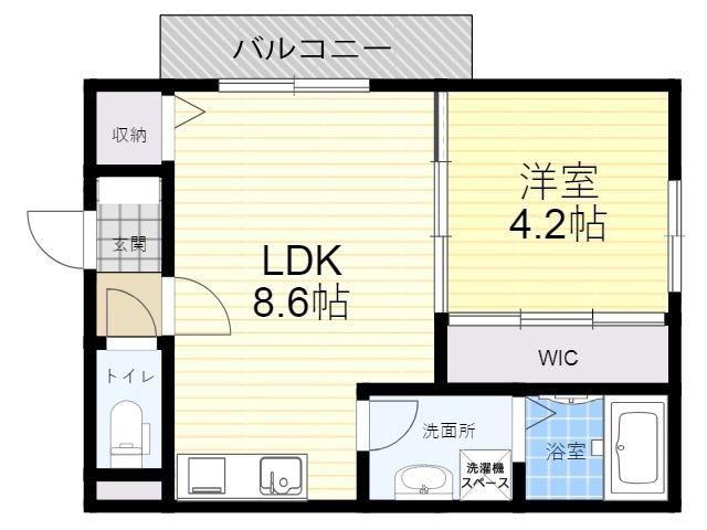 PREMIUM PEARL 塚本(1LDK/3階)の間取り写真