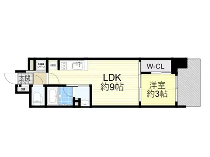 リビオメゾン新大阪(1LDK/6階)の間取り写真