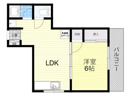 メゾンインペリアル(1LDK/7階)の間取り写真