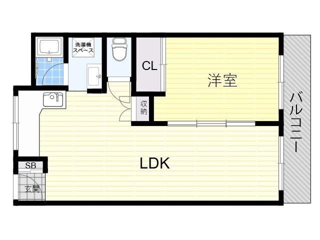 メゾンインペリアル(1LDK/5階)の間取り写真