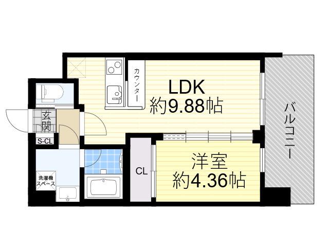 プレジオ塚本ASIAN(1LDK/10階)の間取り写真