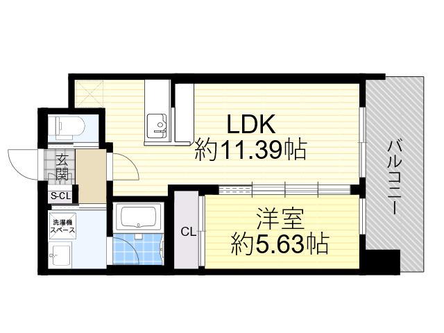 プレジオ塚本ASIAN(1LDK/10階)の間取り写真