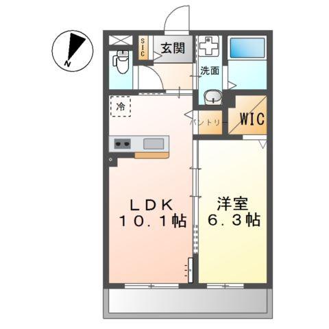 淀川区三津屋南マンション(1LDK/2階)の間取り写真
