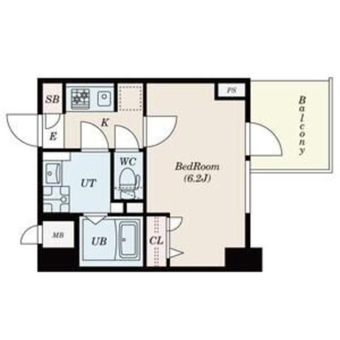 S-RESIDENCE新大阪RISH(1K/3階)の間取り写真