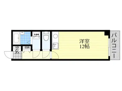 ネオハイツ阿倍野(ワンルーム/6階)の間取り写真