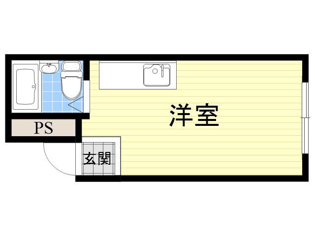 プレアール北田辺Ⅱ(ワンルーム/5階)の間取り写真