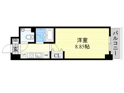 ジュネス東住吉弐番館(1K/7階)の間取り写真