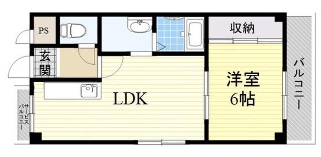 WADA HOUSE(1LDK/3階)の間取り写真