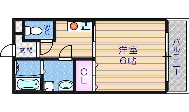BRILLIANT CORE(1K/3階)の間取り写真