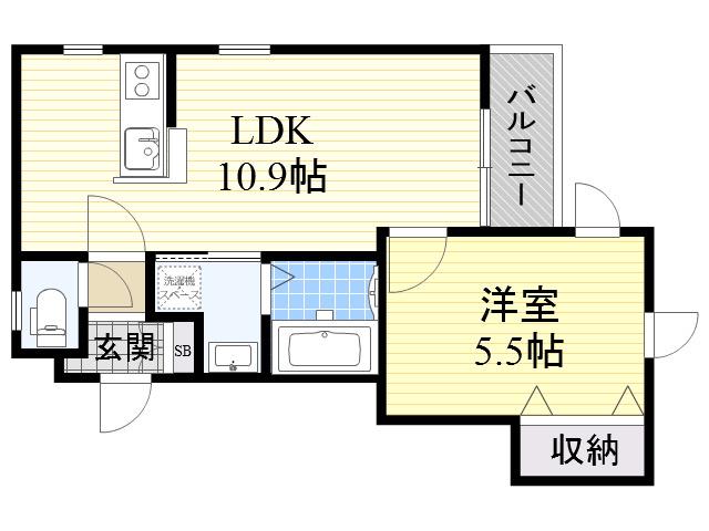 HALE WALEA(1LDK/2階)の間取り写真