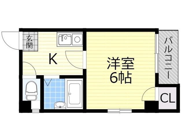 プレジデント鷹合(1K/3階)の間取り写真