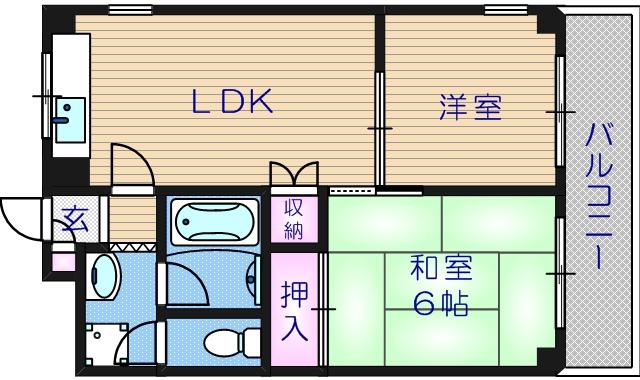TM・PLAZA(2LDK/3階)の間取り写真
