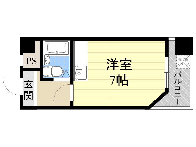 スターパーク(ワンルーム/2階)の間取り写真