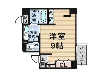 シェルヴィエンテ阿倍野(ワンルーム/4階)の間取り写真