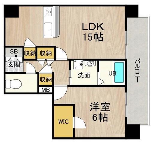 CASA FELICE(1LDK/9階)の間取り写真