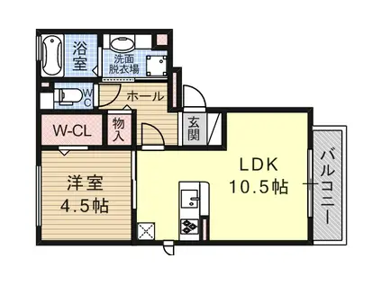 DEAR COURT(1LDK/2階)の間取り写真