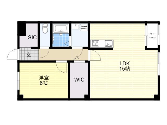 コスタ林寺(1LDK/3階)の間取り写真