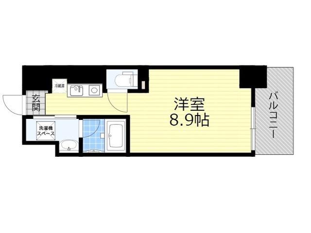 N RESIDENCE 新今宮(ワンルーム/9階)の間取り写真