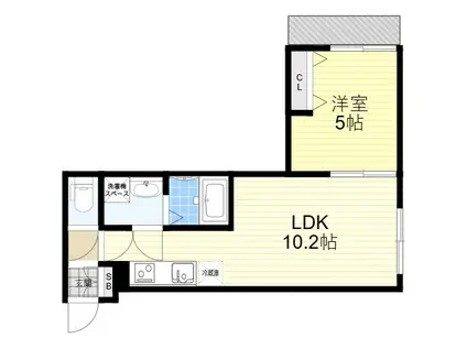 セレニティ加美南A棟(1LDK/3階)の間取り写真