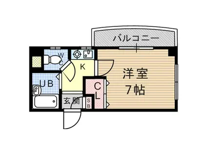 クレールオオトシ(1K/2階)の間取り写真