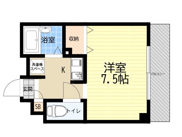 フロレセール南塚口(1K/3階)の間取り写真