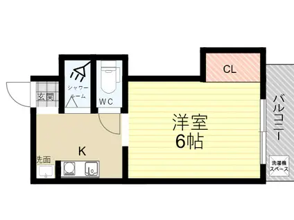 ソリオ武庫之荘(ワンルーム/2階)の間取り写真