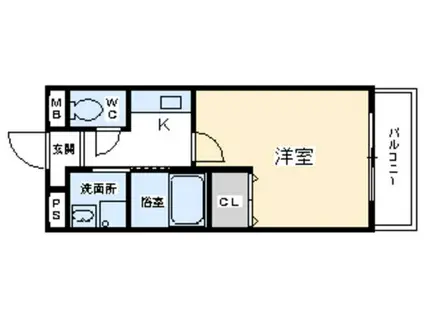 ADESSO(1K/3階)の間取り写真