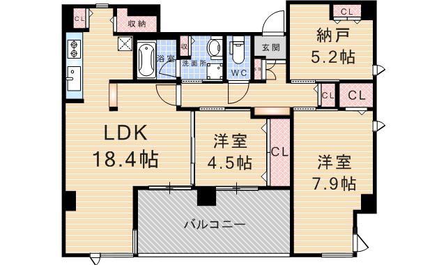 AMISTAD(2SLDK/3階)の間取り写真